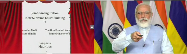 पीएम मोदी और जगन्नाथ ने मॉरिशस के सुप्रीम कोर्ट के नए भवन का उद्घाटन किया कहा, भारत मॉरीशस मैत्री अमर रहे
