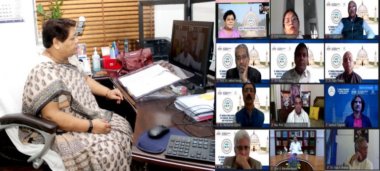 एमआईटी यूनिवर्सिटी पुणे द्वारा ऑनलाइन आयोजित विज्ञान, धर्म और दर्शन की छठवें अंतर्राष्ट्रीय संसद में हुई शामिल : राज्यपाल अनुसुईया उइके