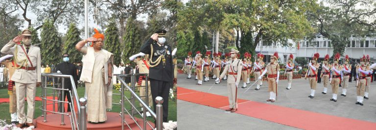 राज्यपाल अनुसुईया उइके ने गणतंत्र दिवस पर राजभवन में किया ध्वजारोहण