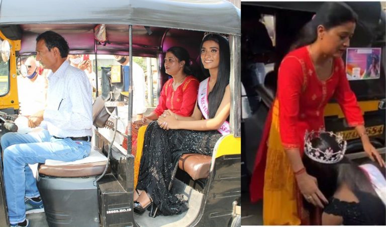 पिता के ऑटो में बैठकर इवेंट में पहुंचीं मिस इंडिया रनर अप मान्या सिंह, मां के छुए पैर