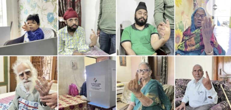 होम वोटिंग अंतर्गत जिले में 145 बुजुर्ग एंव दिव्यांग मतदाताओं ने मंगलवार को किया मतदान ।