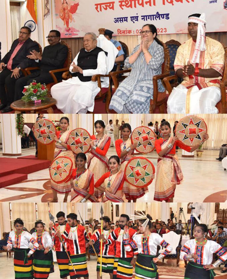 रायपुर राजभवन में मनाया गया असम और नागालैंड राज्यों का स्थापना दिवस