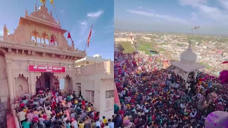 बरसाना की लड्डू होली: 20 क्विंटल लड्डुओं की होगी वर्षा, भारी संख्या में पहुंचे श्रद्धालु; जाम हुईं सड़कें