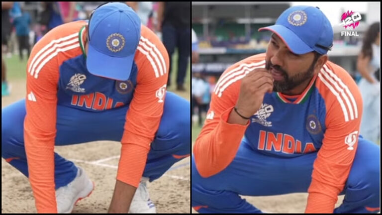रोहित ने चखा जीत का स्वाद, विश्व विजेता बनने के बाद बारबाडोस के मैदान से उठाकर खाई मिट्टी