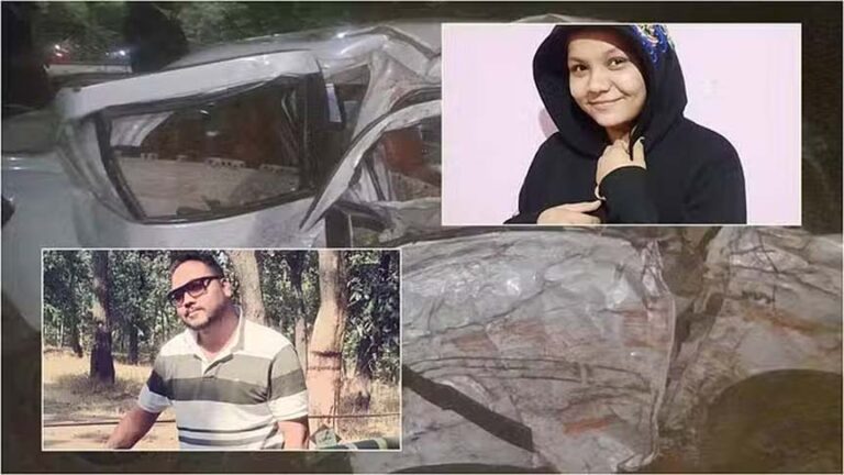 तेज रफ्तार बनी काल… पेड़ से टकराई अनियंत्रित कार, वाहन के उड़े परखच्चे; तीन लोगों की हुई मौत