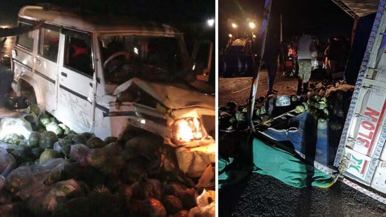 सतना में बोलेरो और पिकअप की टक्कर; महाकुंभ जा रहे मां-बेटे समेत तीन की मौत; वापस लौट रहे 10 घायल