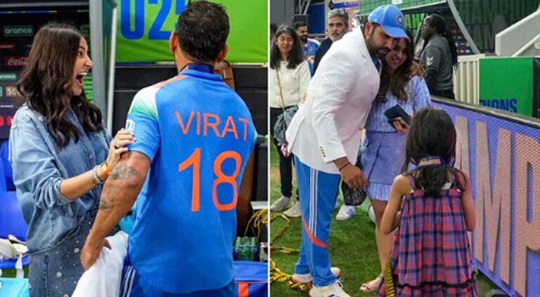 जीत के बाद रोहित-कोहली और जडेजा ने परिवार के साथ मनाया जश्न