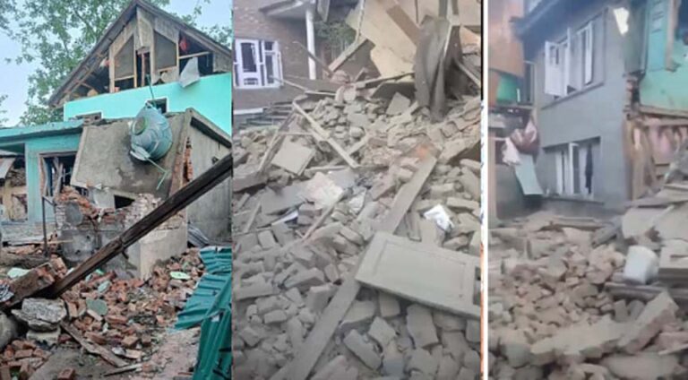 हमले में शामिल आतंकियों पर कार्रवाई, एक का घर बम से उड़ाया, दूसरे के मकान पर चला बुलडोजर