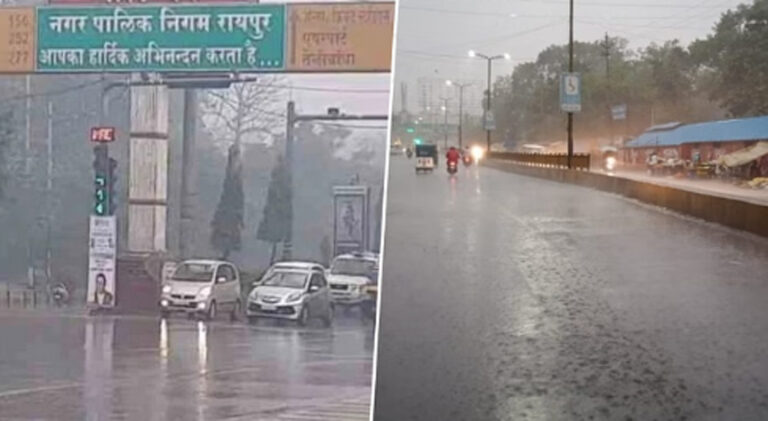 रायपुर में गरज-चमक के साथ जमकर बरसे बदरा, छत्तीसगढ़ के कई जिलों में यलो और ऑरेंज अलर्ट जारी