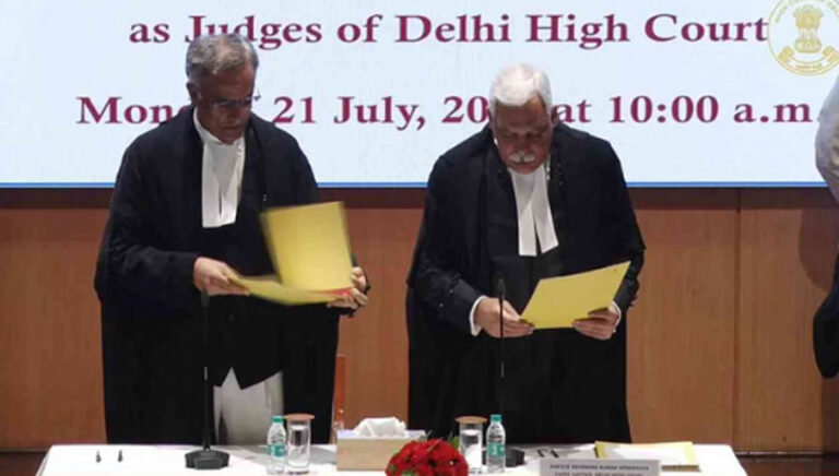 दिल्ली हाईकोर्ट में आज छह नए जजों ने ली शपथ, मुख्य न्यायाधीश रहे मौजूद
