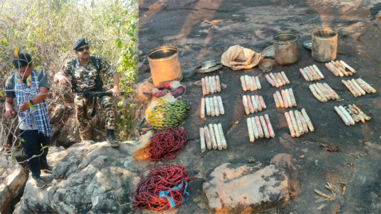 छत्तीसगढ़-ओडिशा सीमा पर CRPF को बड़ी सफलता: जंगल से भारी मात्रा में विस्फोटक सामग्री की गई बरामद, इलाके में सर्चिंग तेज