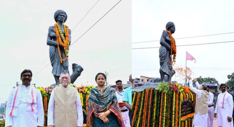 बिरसा मुंडा की पुण्यतिथि पर राज्यपाल और सीएम ने दी श्रद्धांजलि, कोकर स्थित समाधि स्थल पर किया नमन