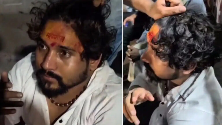 माथे पर तिलक व गले में रुद्राक्ष की माला पहन भस्म आरती में जा रहा था सरफराज, बजरंग दल ने पकड़कर पीटा