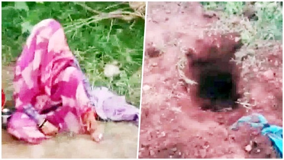 कब्र खोदकर निकाला तीन माह की मासूम का शव