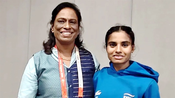 चंबा की धाविका सीमा से मिलीं पीटी ऊषा, दीं जीत की बधाई