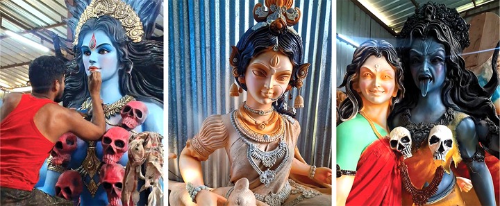 सागर में 50 साल से बन रही दुर्गा प्रतिमाएं, देशभर में रहती है डिमांड