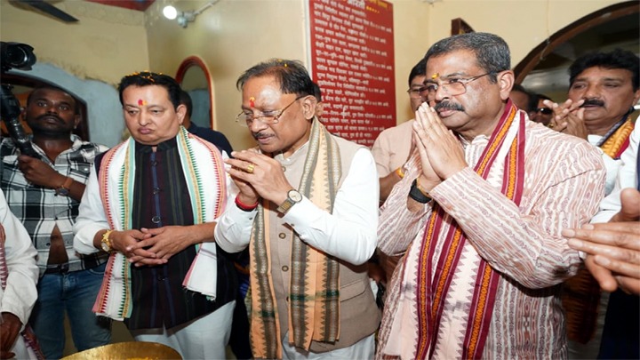 रामचंडी मंदिर पहुंचे सीएम विष्णुदेव साय